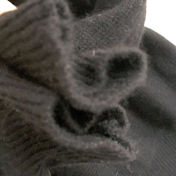 Magnolia Vintage Embellished Crew Neck Long Sleeve Wool Angora Sweater Black  M - Picture 6 of 7